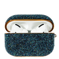 Чехол Kingxbar Crystal Fabric для Apple Airpods Pro Синий